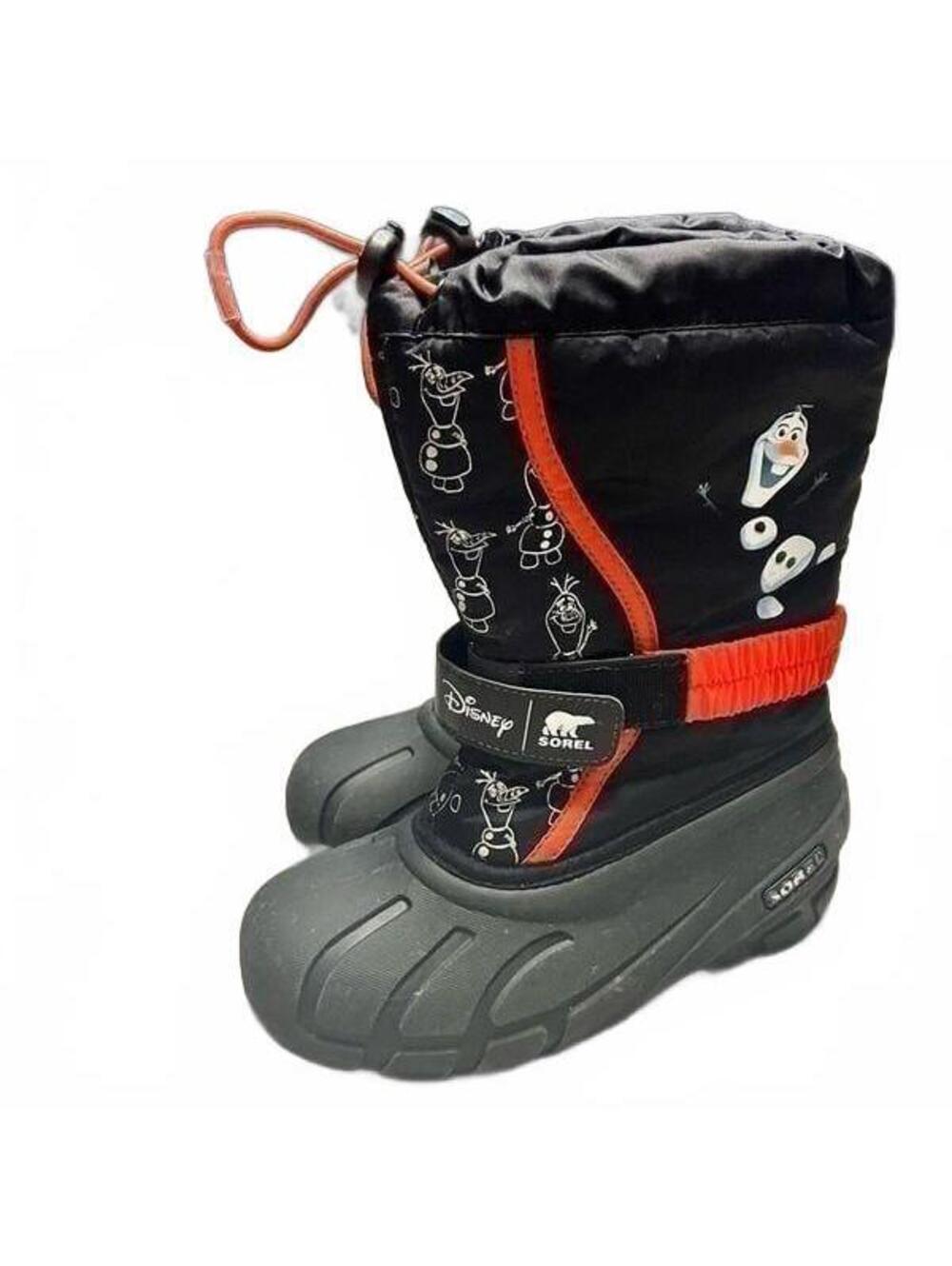 Sorel x Disney Flurry Black White Buckle Olaf + Characters Graphic Snow Boot 2